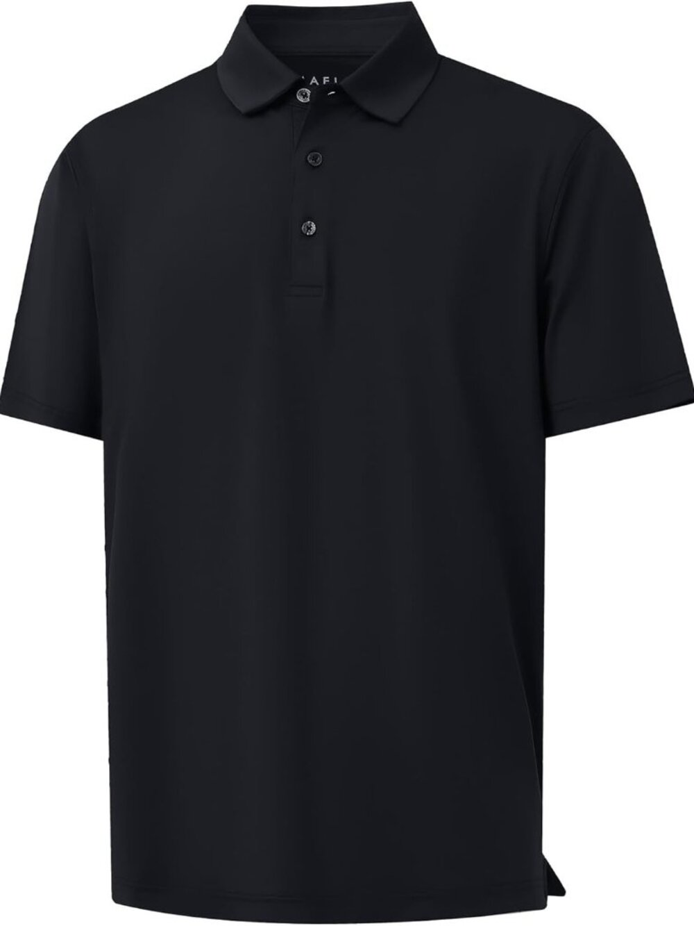 Men B- Black Dry Fit Polo Shirt Color Block Chest Print Moisture Wick